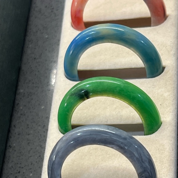 Six Gucci bezels for the vintage gold bangle watch htf marble print set in box - Picture 4 of 11